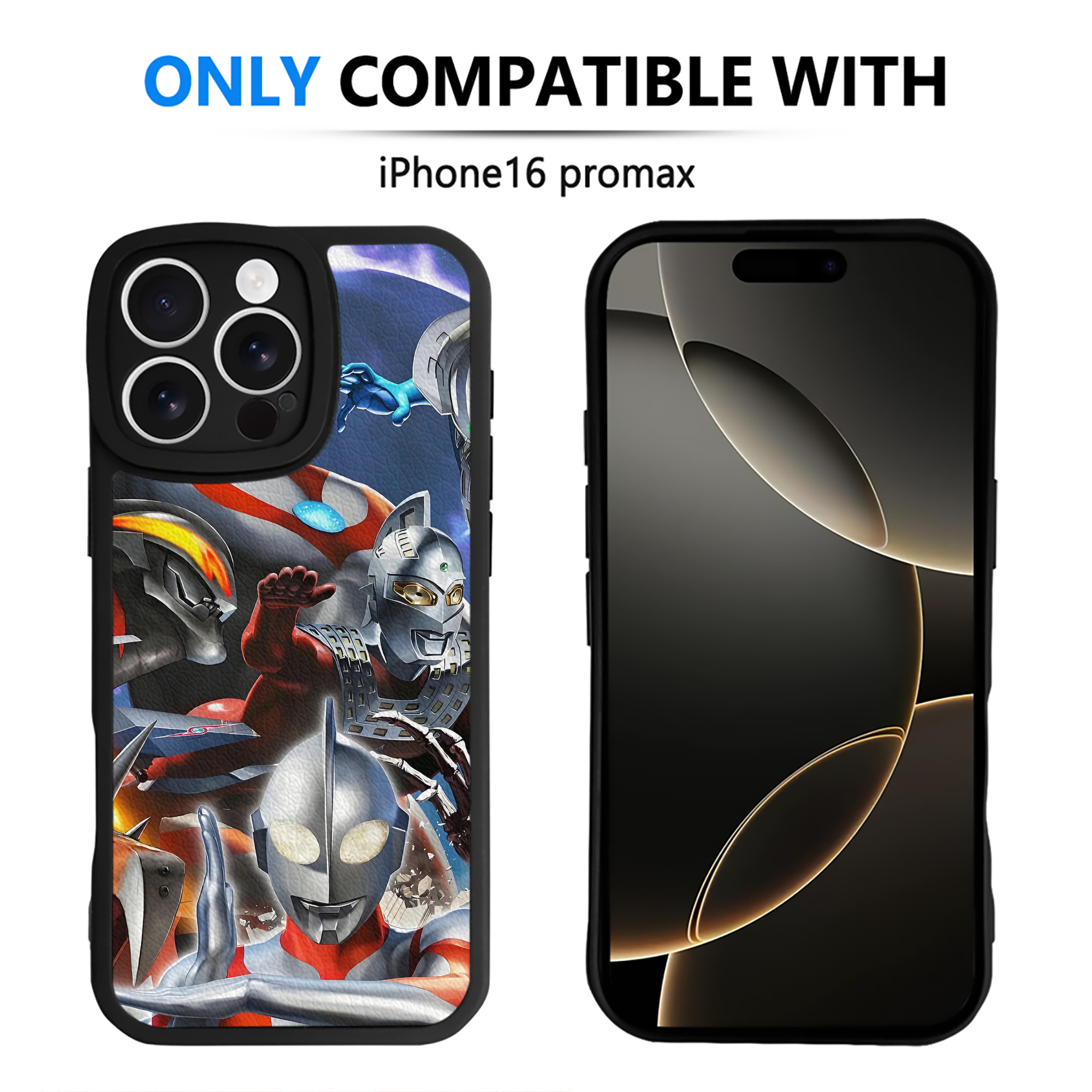 （画像用） ウルトラマン Ultraman 【iPhone 16シリーズ対応】シリコンスマホケース（レザー調） 材質：シリコン